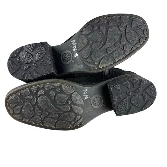 BORN MOROCCO LEATHER ANKLE BOOTIES IN BLACK DISTRESSED NWOB WOMEN'S SIZE 5.5 - Picture 12 of 14